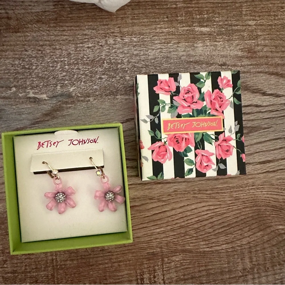 Betsey Johnson Flower Earrings